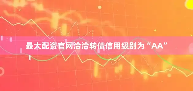 最大配资官网洽洽转债信用级别为“AA”